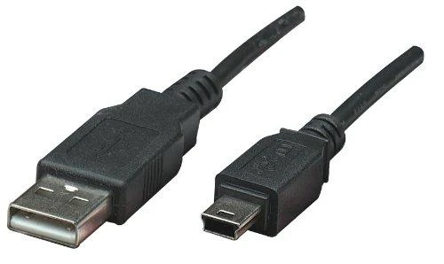 StarTech MANHATTAN USB 2.0 kabelis A iki mini USB, 1,8 m, 333375