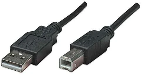 StarTech Manhattan USB 2.0 A/B USB kabelis 3 m USB A USB B Juoda