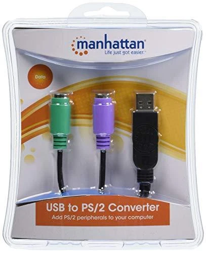 StarTech Manhattan 179027 kabelių sąsaja / invertavimo adapteris USB A 2x PS/2 Juoda