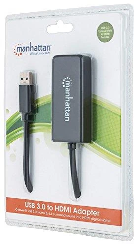 Adapteris USB Manhattan USB - HDMI Juodas (152259)