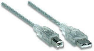 StarTech Manhattan 333405 USB kabelis 1,8 m 2.0 USB A USB B Sidabras