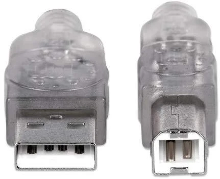 StarTech Manhattan 333405 USB kabelis 1,8 m 2.0 USB A USB B Sidabras