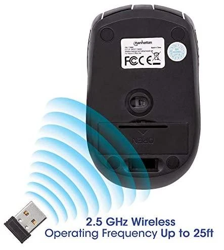 Intracom MANHATTAN Belaidė klaviatūra and Optical Pelė Set One 2.4GHz USB-Dongle Connection for Both Juodas (EN)