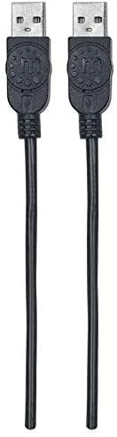 StarTech USB kabelis Manhattan USB-A - USB-A 1,8 m Juodas (306089)
