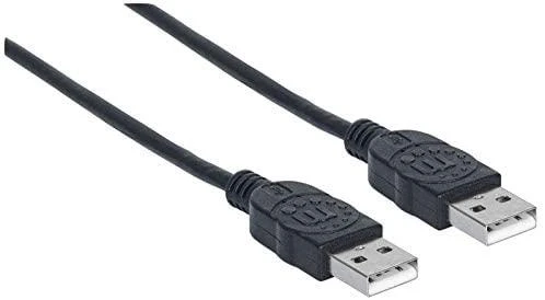 StarTech USB kabelis Manhattan USB-A - USB-A 1,8 m Juodas (306089)