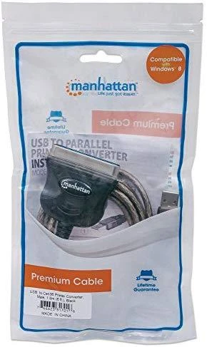 Manhattan 317016 spausdintuvo laidas 1,8 m Juoda