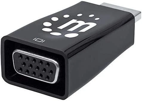 MANHATTAN HDMI kištukas į VGA lizdą su garsu, pasirenkamas USB Micro-B maitinimo prievadas, Juodas, 151542