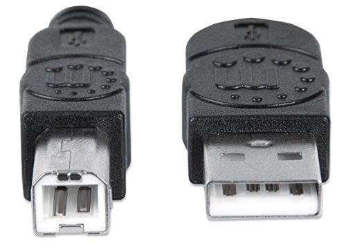 StarTech Manhattan USB 2.0 A/B USB kabelis 1,8 m USB A USB B Juoda