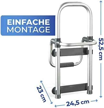 Maximex Secura bathtub handrail, sidabrinis, aluminum