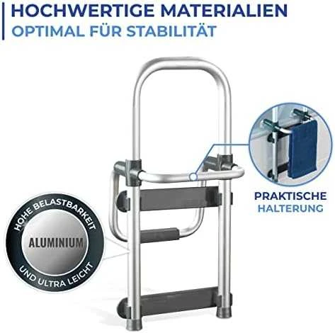 Maximex Secura bathtub handrail, sidabrinis, aluminum