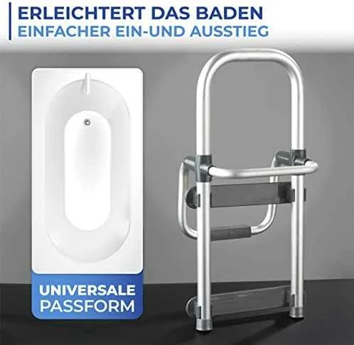 Maximex Secura bathtub handrail, sidabrinis, aluminum