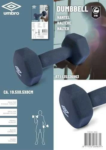 Umbro - Exercise dumbbell 3kg (Mėlyna)