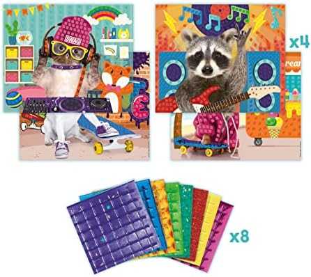 Rinkinys, skirtas sukurti Foam Mosaics Animals Cool Maped Creativ