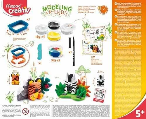 Maped *****CREATIV plastikinė masė Draugai laukiniai gyvūnai 907205