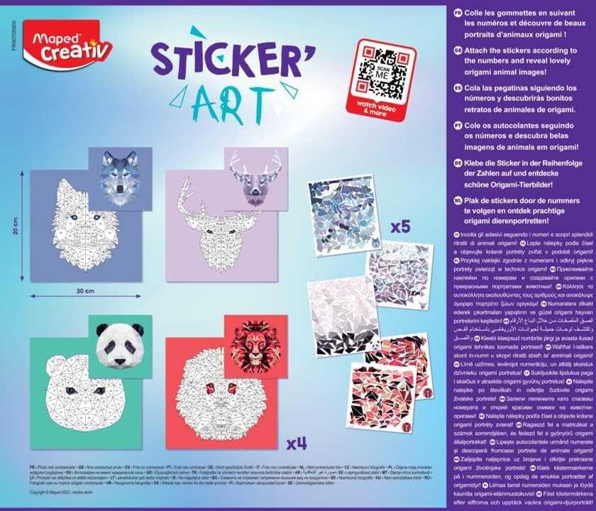 Įklijuoti pagal skaičius Maped Creativ Sticker Art