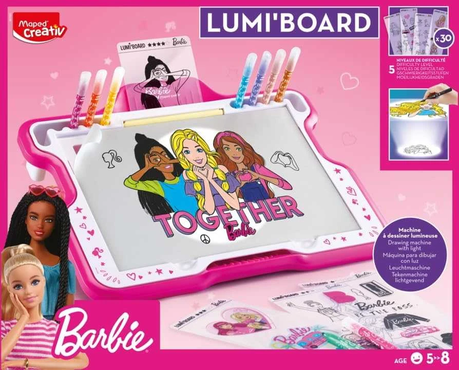 Maped Barbie apšviesta kūrybinė lenta