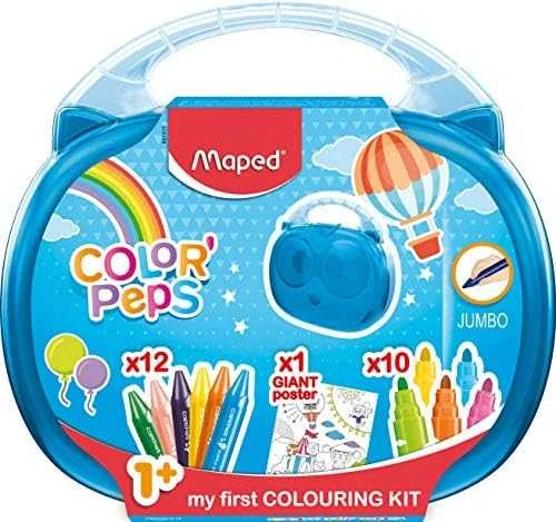 Maped Dėklas su kreidelėmis Colorpeps Jumbo dailės rinkinys