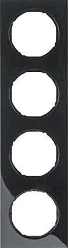 Keturvietis rėmelis Berker R.3, Spalva Juoda, Rėmelių medžiaga Plastikas