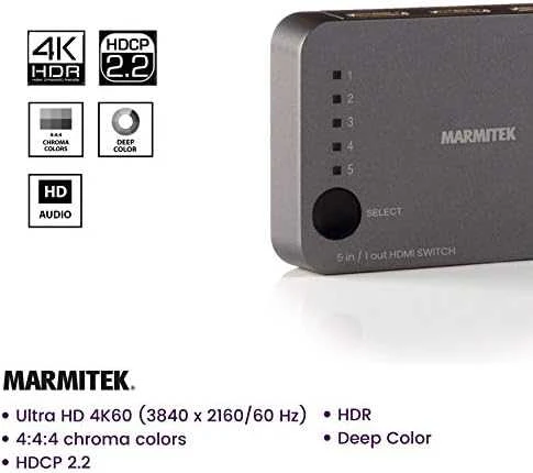 Marmitek Connect 350 UHD 2.0 HDMI jungiklis