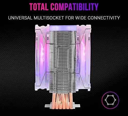 „Mars Gaming MCPU66“ procesoriaus aušintuvas ARGB 220W, dvigubas ventiliatorius, 120 mm