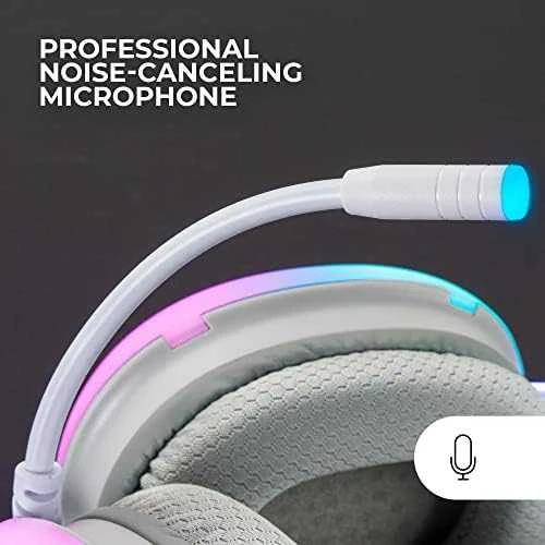 „Mars Gaming MH-GLOW RGB Chroma Flow“ žaidimų ausinės, 3,5 mm / USB