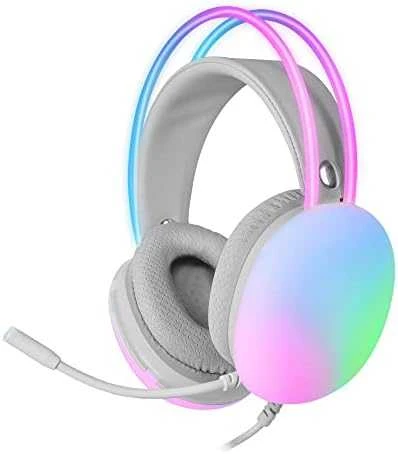 „Mars Gaming MH-GLOW RGB Chroma Flow“ žaidimų ausinės, 3,5 mm / USB