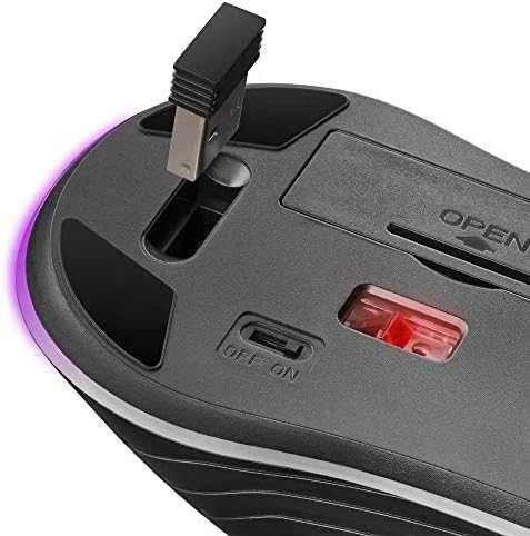 Mars Gaming MMW2 Belaidė pelė žaidimams su papildomais mygtukais / RGB / 3200 DPI / Juodas