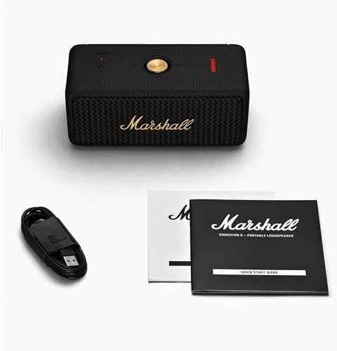 Nešiojama kolonėlė Marshall Emberton II, Juodos ir žalvario spalvos