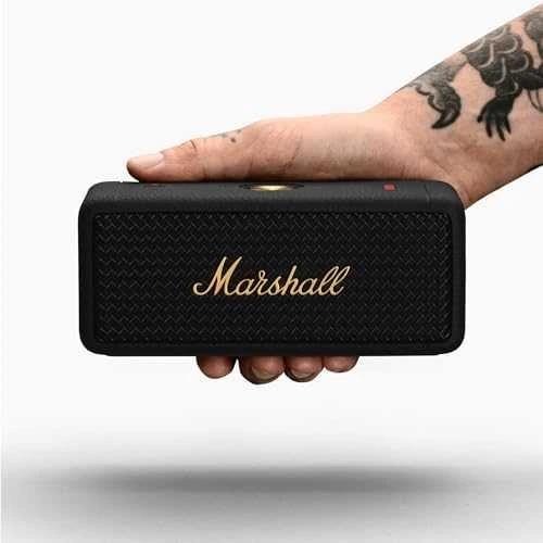 Nešiojama kolonėlė Marshall Emberton II, Juodos ir žalvario spalvos