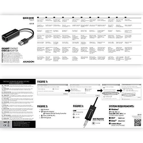 AXAGON ADE-SR Type-A USB3.0 – Gigabit Ethernet 10/100/1000 adapteriai