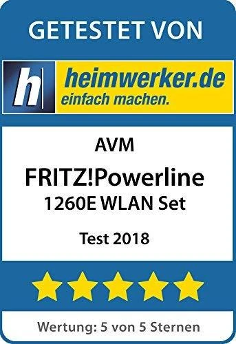 AVM FRITZ!Powerline 1260E WLAN Set 1200 Mbit/ai Ethernet LAN jungtis „Wi-Fi“ Balta