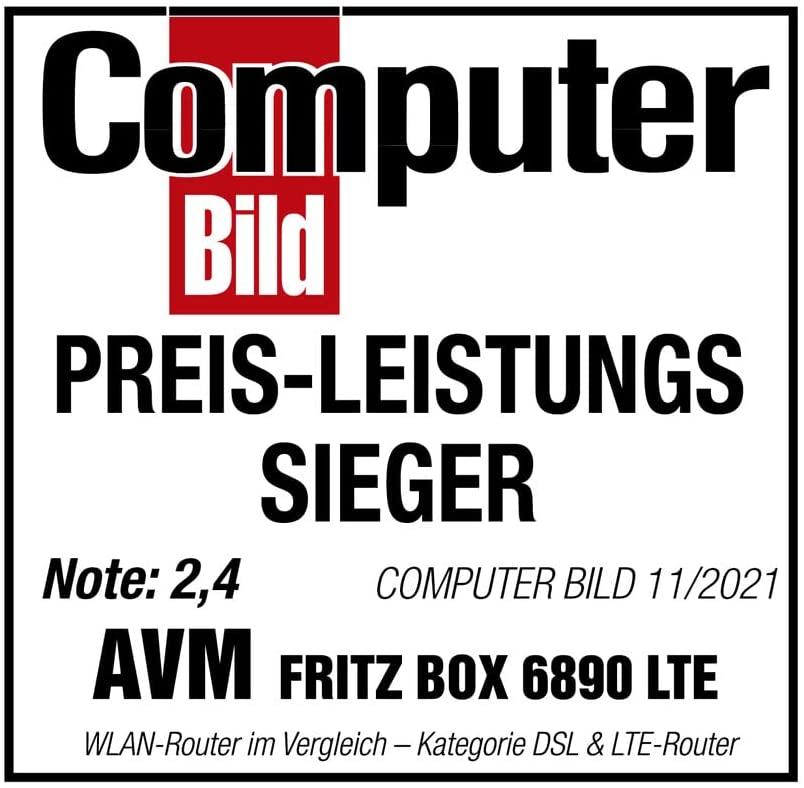 AVM FRITZ!Box 6890 LTE belaidis maršrutizatorius Dviguba juosta (2,4 GHz / 5 GHz) Gigabitinis eternetas 3G 4G Juoda, Raudona, Balta