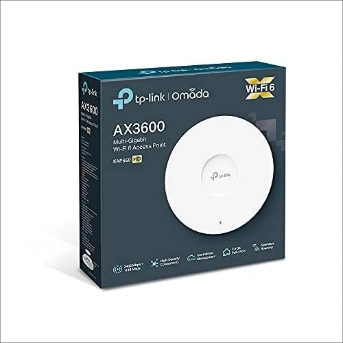 Maršrutizatorius TP-LINK EAP660 HD belaidis dviejų dažnių lubinis prieigos taškas | TP-LINK | Belaidis dviejų dažnių lubinis prieigos taškas | EAP660 HD | 802.11ax | 2402+1148 Mbit/s | 10/100/1000/2500 Mbit/s | Ethernet LAN (RJ-45) jungtys: 1 | MU-MiMO: Taip | PoE įvestis | Antenos tipas: Vidinė