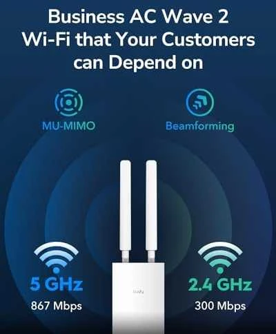 Maršrutizatorius „Cudy AP1300“ lauko 1167 Mbit/s Baltas maitinimas per Ethernet (PoE)