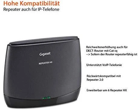 Maršrutizatorius GIS Gigaset Repeater HX 1880 – 1900 MHz Juoda