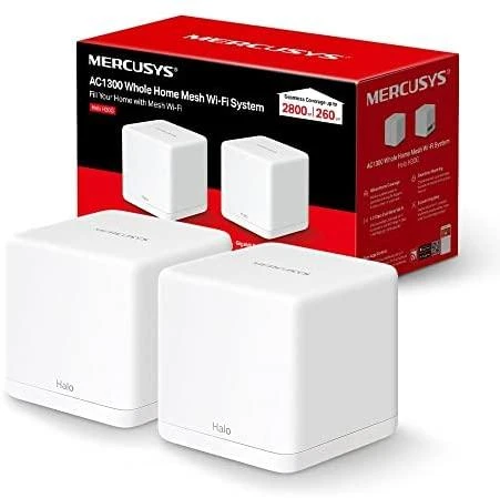 Maršrutizatorius TP-Link „Mercusys“ | AC1300 viso namo tinklinio „Wi-Fi“ sistema | „Halo H30G“ (2 vnt.) | 802.11ac | 400+867 Mbit/s | Ethernet LAN (RJ-45) jungtys 2 | Tinklo palaikymas: Taip | MU-MiMO: Taip | Ne, mobilusis plačiajuostis ryšys: