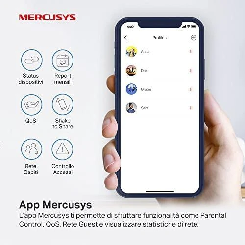 Maršrutizatorius TP-Link „Mercusys“ | AC1300 viso namo tinklinio „Wi-Fi“ sistema | „Halo H30G“ (2 vnt.) | 802.11ac | 400+867 Mbit/s | Ethernet LAN (RJ-45) jungtys 2 | Tinklo palaikymas: Taip | MU-MiMO: Taip | Ne, mobilusis plačiajuostis ryšys: