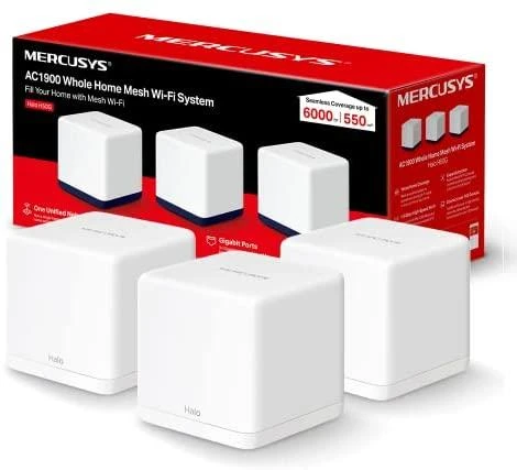 Maršrutizatorius TP-Link „Mercusys“ | AC1300 viso namo tinklinio „Wi-Fi“ sistema | „Halo H30G“ (3 vnt. pakuotė) | 802.11ac | 400+867 Mbit/s | Ethernet LAN (RJ-45) jungtys 2 | Tinklo palaikymas: Taip | MU-MiMO: Taip | Mobilusis plačiajuostis ryšys: Be