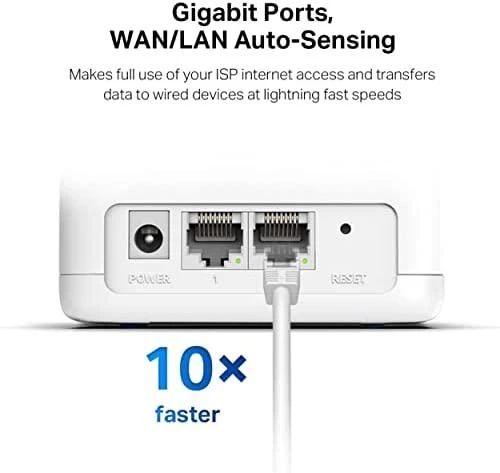 Maršrutizatorius TP-Link „Mercusys“ | AC1300 viso namo tinklinio „Wi-Fi“ sistema | „Halo H30G“ (2 vnt.) | 802.11ac | 400+867 Mbit/s | Ethernet LAN (RJ-45) jungtys 2 | Tinklo palaikymas: Taip | MU-MiMO: Taip | Ne, mobilusis plačiajuostis ryšys: