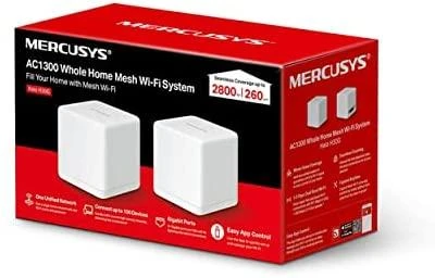 Maršrutizatorius TP-Link „Mercusys“ | AC1300 viso namo tinklinio „Wi-Fi“ sistema | „Halo H30G“ (2 vnt.) | 802.11ac | 400+867 Mbit/s | Ethernet LAN (RJ-45) jungtys 2 | Tinklo palaikymas: Taip | MU-MiMO: Taip | Ne, mobilusis plačiajuostis ryšys: