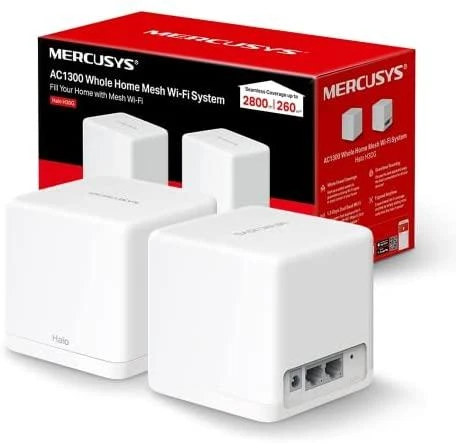 Maršrutizatorius TP-Link „Mercusys“ | AC1300 viso namo tinklinio „Wi-Fi“ sistema | „Halo H30G“ (2 vnt.) | 802.11ac | 400+867 Mbit/s | Ethernet LAN (RJ-45) jungtys 2 | Tinklo palaikymas: Taip | MU-MiMO: Taip | Ne, mobilusis plačiajuostis ryšys: