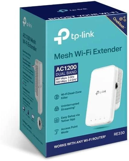 Maršrutizatorius TP-Link RE335 Tinklo kartotuvas 867 Mbit/ai Balta