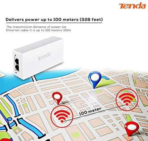 „Tenda POE30G-AT PoE“ adapteris gigabito eternetui