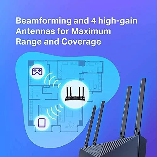 TP-LINK Archer AX20 belaidis maršrutizatorius Dviguba juosta (2,4 GHz / 5 GHz) Gigabitinis eternetas Juoda
