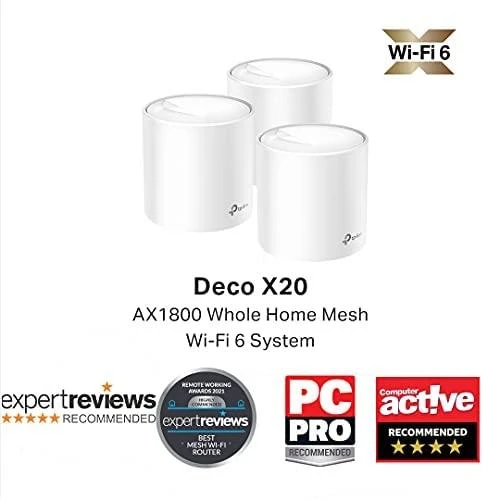 Maršrutizatorius TP-LINK Deco X20 (3-pack), Baltos spalvos