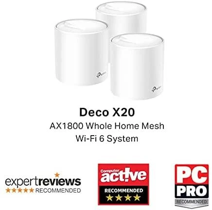 Maršrutizatorius TP-LINK Deco X20 (3-pack), Baltos spalvos