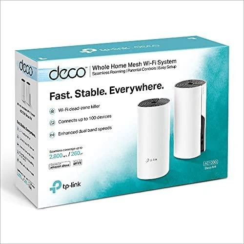 Prieigos taškas TP-LINK DECO M4 2 vnt. (300 Mb/s - 802.11 b/g/n, 867 Mb/s - 802.11 a/n/ac)