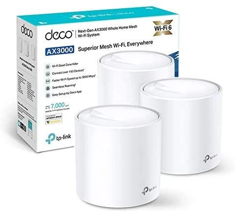 Maršrutizatorius TP-LINK AX3000 viso namo tinklelio „Wi-Fi“ sistema su „Wi-Fi 6“ 2402 Mbps esant 5 GHz dažniui + 574 Mbps esant 2,4 GHz dažniui