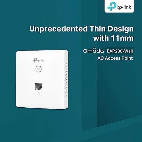 Maršrutizatorius TP-LINK | „Omada AC1200“ sieninis prieigos taškas | EAP230-Wall | 802.11ac | 300+867 Mbit/s | 10/100/1000 Mbit/s | Ethernet LAN (RJ-45) jungtys: 2 | MU-MiMO: Taip