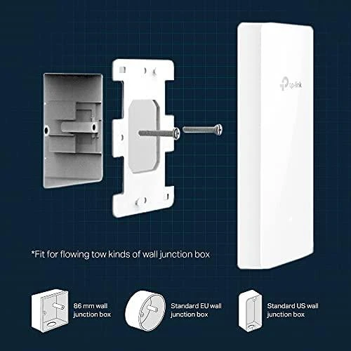 Maršrutizatorius TP-LINK | „Omada AC1200“ belaidis MU-MIMO gigabito sieninis prieigos taškas | EAP235-Wall | 802.11ac | 2.4 GHz/5 GHz | 867+300 Mbit/s | 10/100/1000 Mbit/s | Ethernet LAN (RJ-45) jungtys 4 | MU-MiMO Taip | PoE įvestis